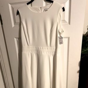 Calvin Klein Size 12 White Dress
